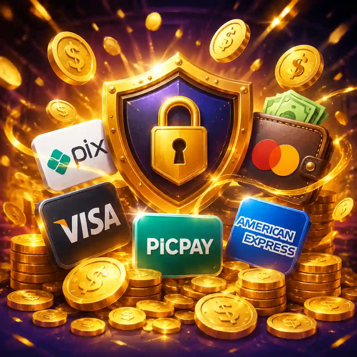 Logo Bitcoin para depósitos via carteira cripto na plataforma Aureo77