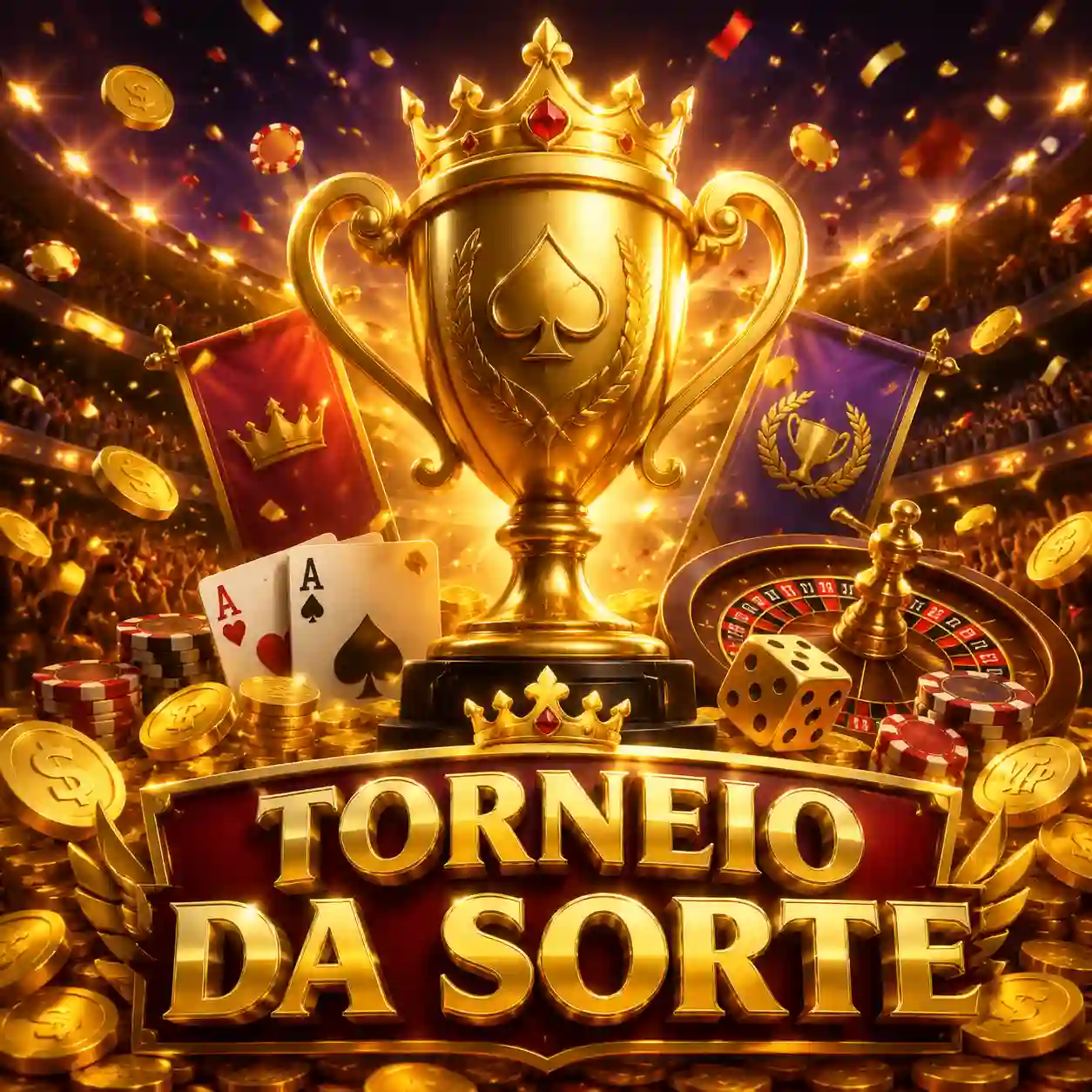 Troféu de torneio com prêmio em destaque Aureo77